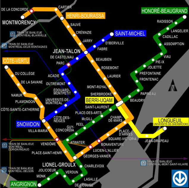carte metro mtl